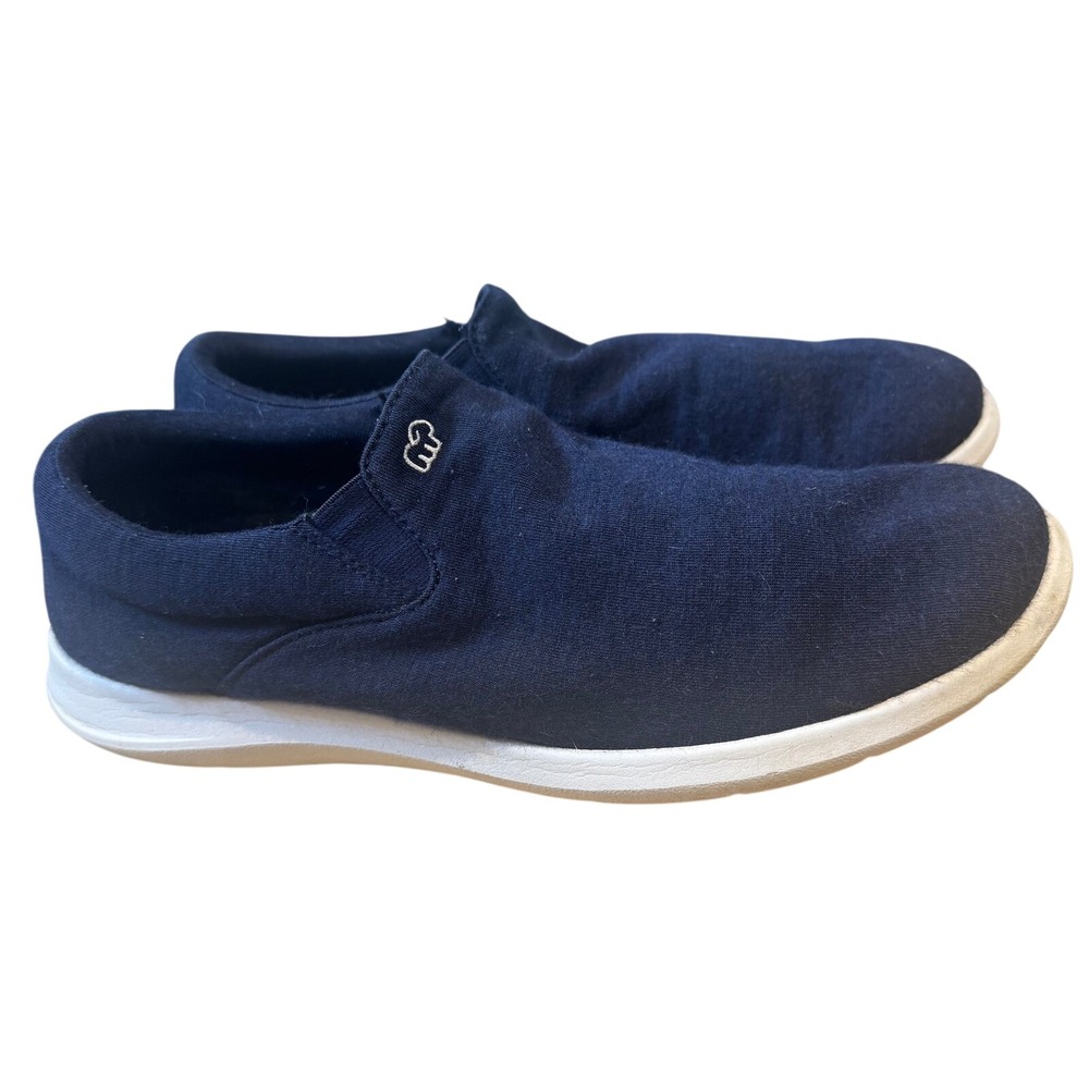 Merinos Mens Wool Slip On Shoes Navy Blue Sneakers Size 13 Wide Comfort Walking